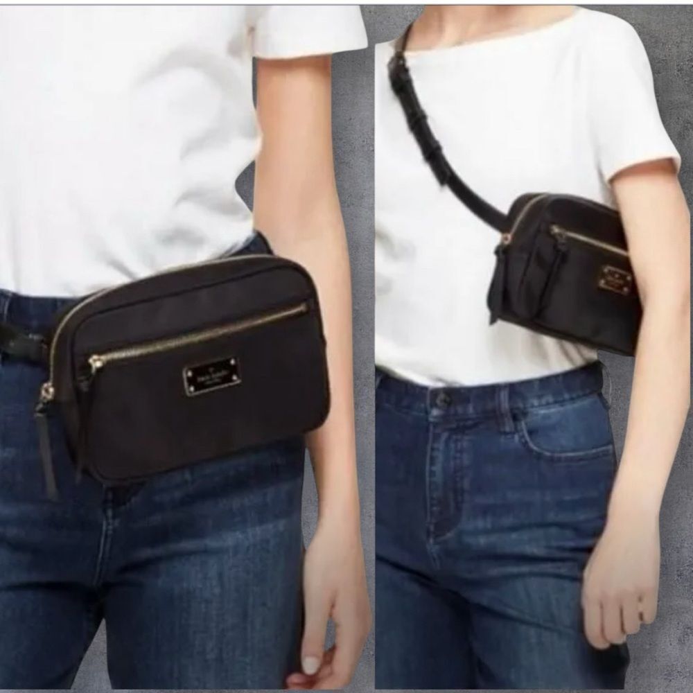 Kate Spade Sophy Nylon Waist Pack Belt Bag, Black